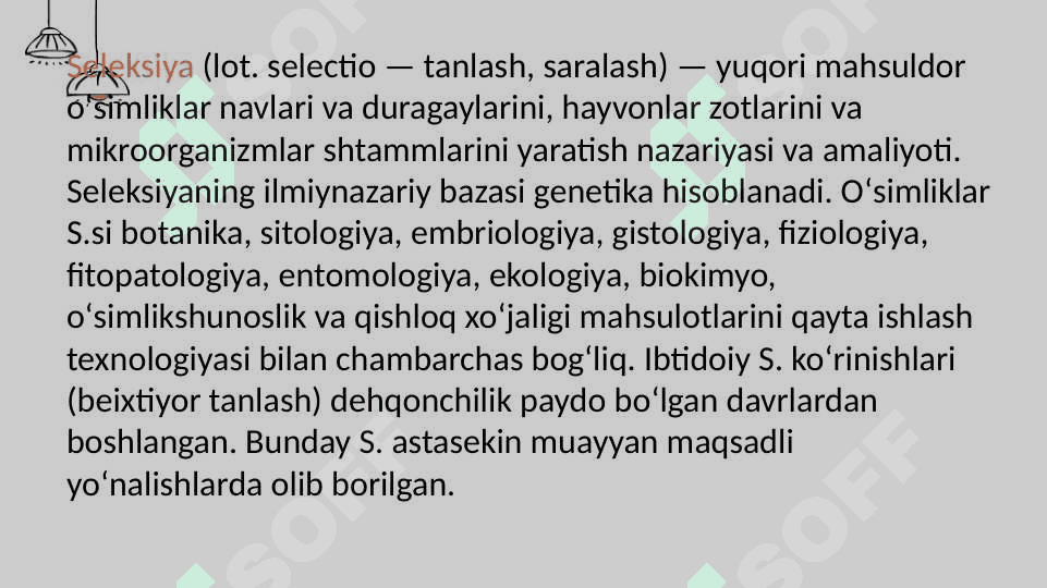 Seleksiyaning genetik asoslari 3