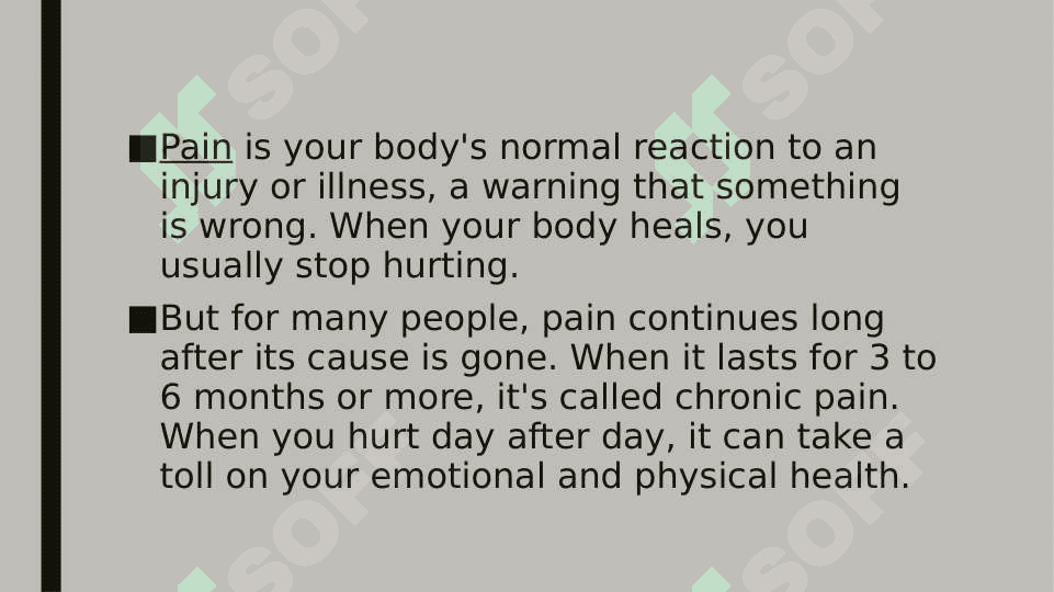 Chronic pain syndrome 2