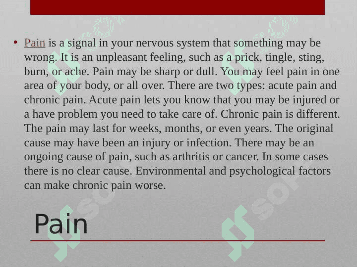 Chronic pain 2