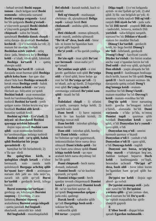 IBORALAR RO'YXATI 2