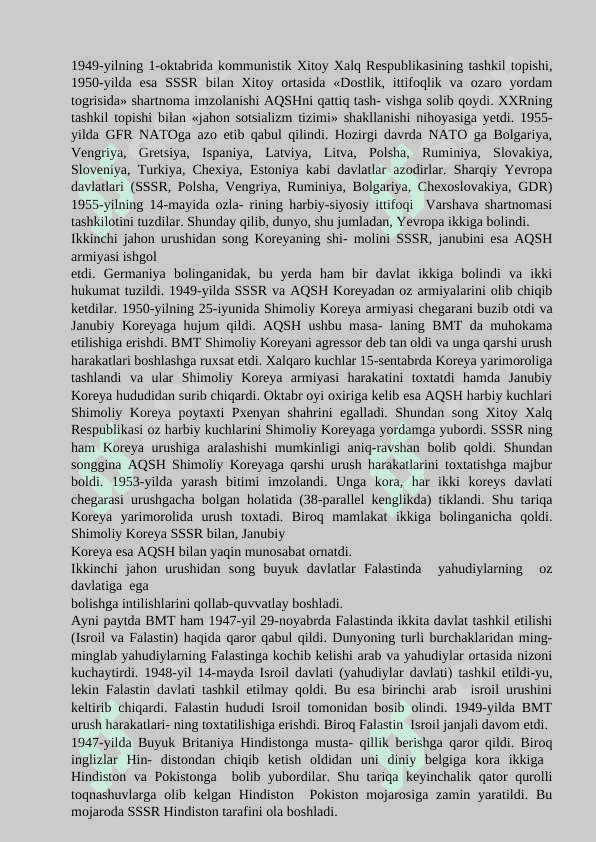20 asr ikkinchi yarmi 21 va boshlarida xalqaro munosabatlar 2