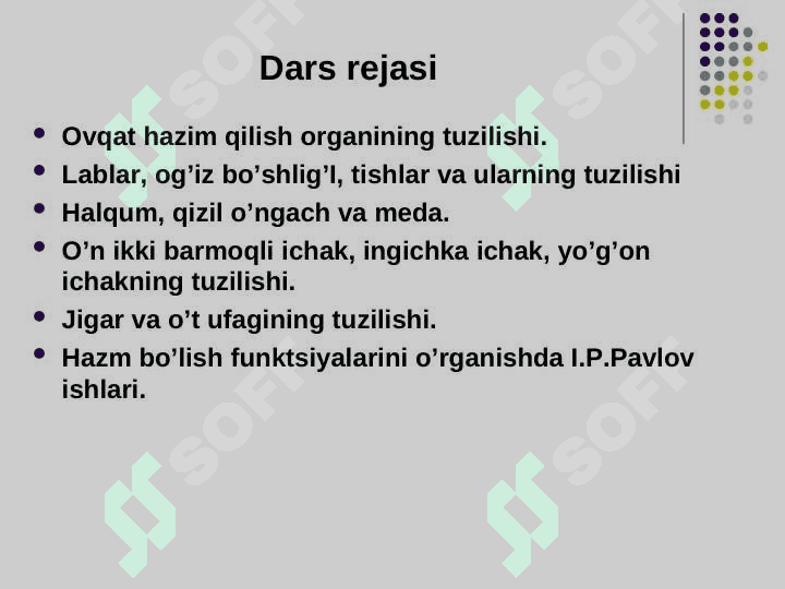Ovqat hazm qilish organlarining tuzilishi 3