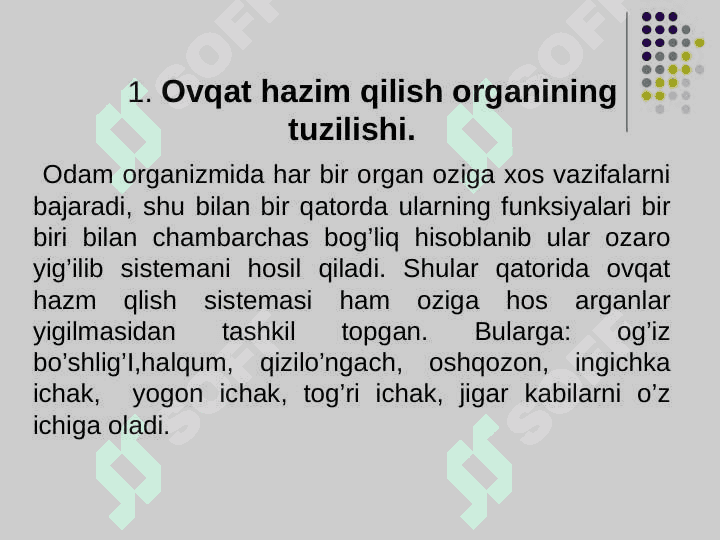 Ovqat hazm qilish organlarining tuzilishi 5
