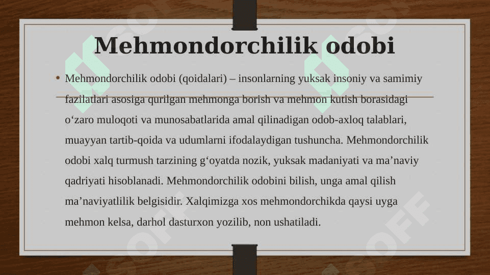Mehmon kutish odobi. 4