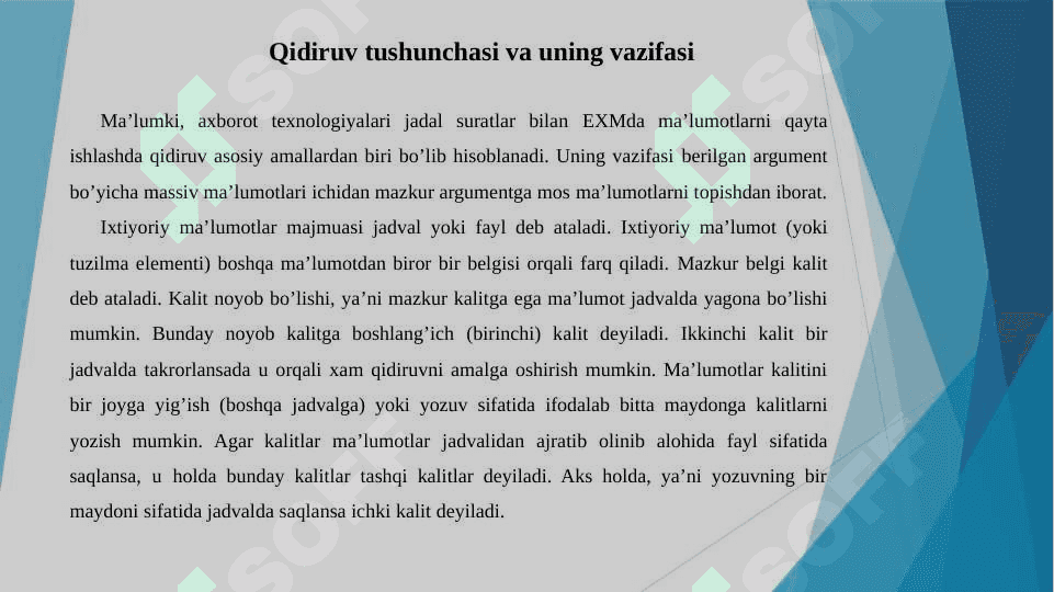 Qidirish usullari samaradorligi va optimallashtirish 3