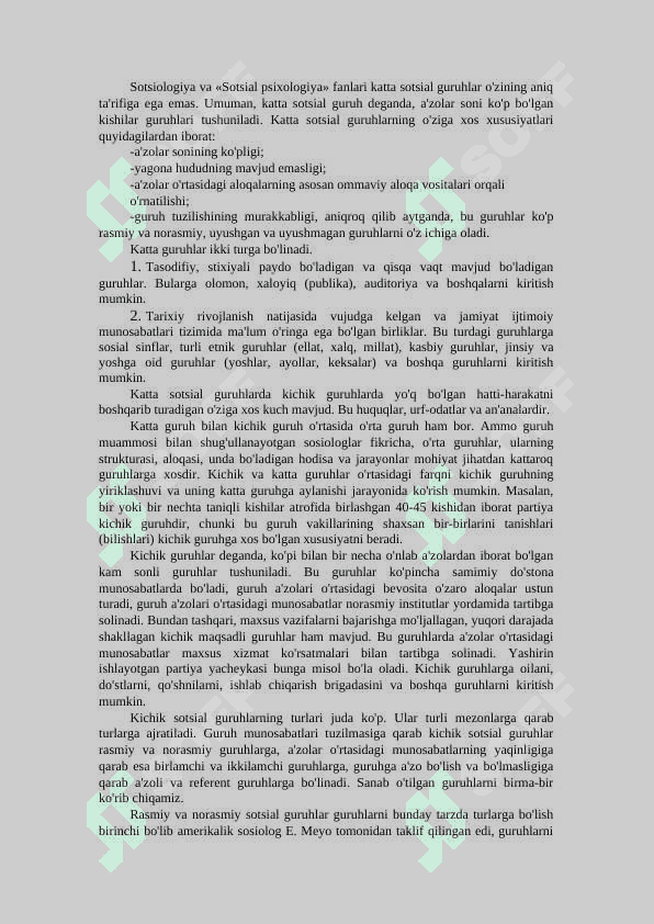 Sotsiologik guruhlar va sotsial institutlar 3