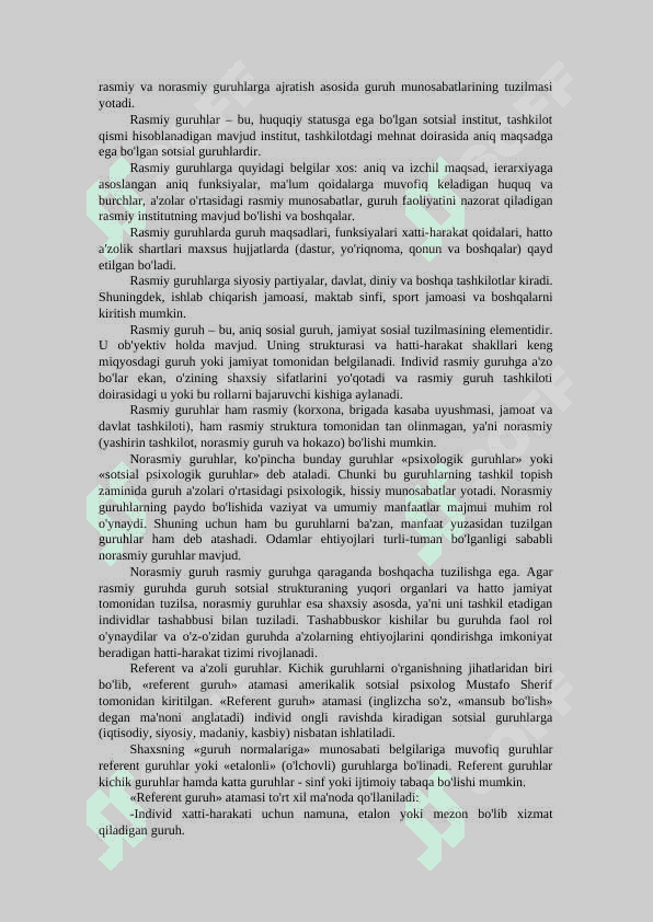 Sotsiologik guruhlar va sotsial institutlar 4