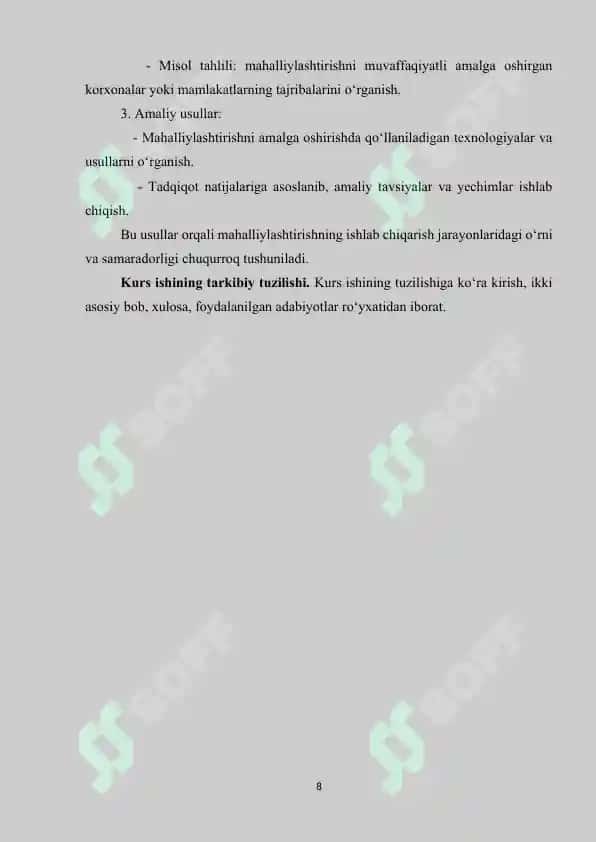 Mahalliylashtirishning iqtisodiy va ijtimoiy oqibatlari 8