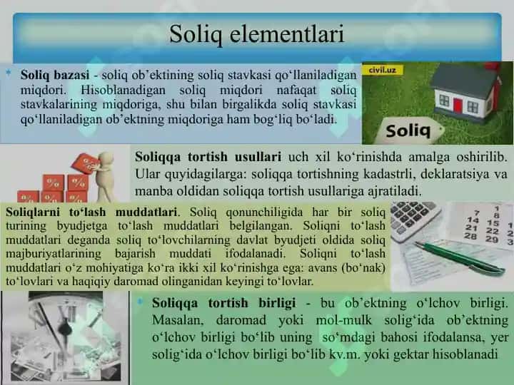 Soliq va soliqqa tortish fanining predmeti, obyekti, maqsad va vazifalari 6