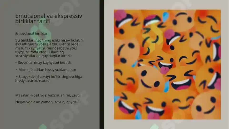 Lug'aviy birliklarning emotsional ekspressivlikka ko'ra guruhlanishi 4