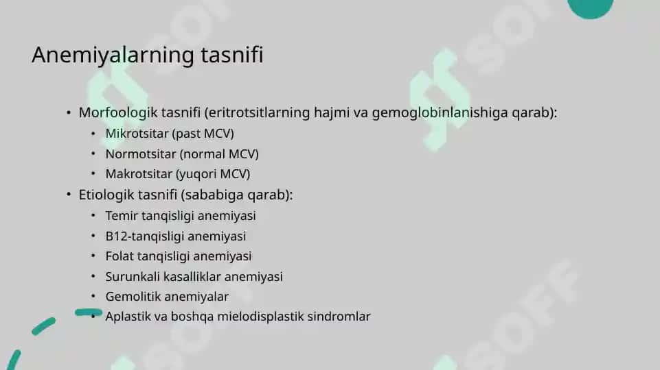 Anemiya sindromini ratsional davolashga klinik-farmakologik yondoshuv 5