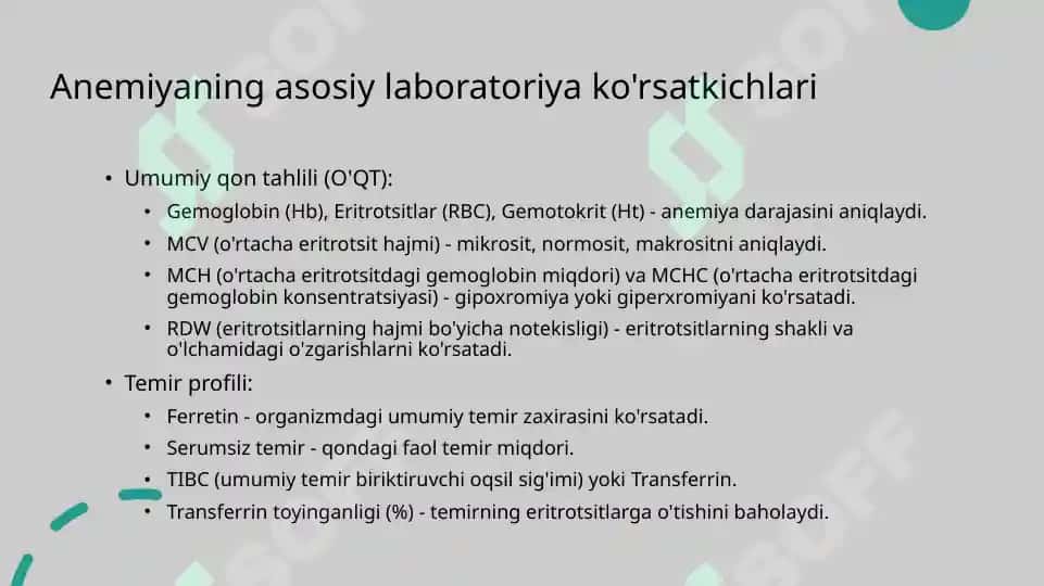 Anemiya sindromini ratsional davolashga klinik-farmakologik yondoshuv 7