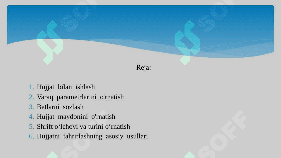 Matnli hujjat bilan ishlashni boshlash 2