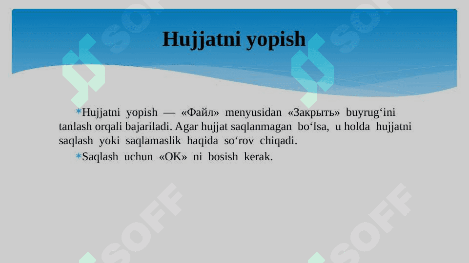 Matnli hujjat bilan ishlashni boshlash 8