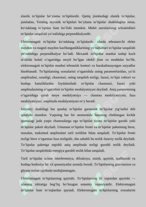 Ikki muhit o'rtasidagi interfeysdagi to'lqin hodisalari. Snellius qonunlari 7
