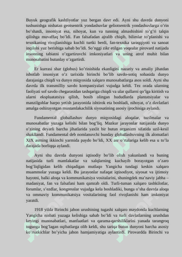 Glaballashuv. Glaballashuv haqidagi kansepsiyalar. Global karrupsiya ijtimoiy madaniy inqirozning oqibati. 3