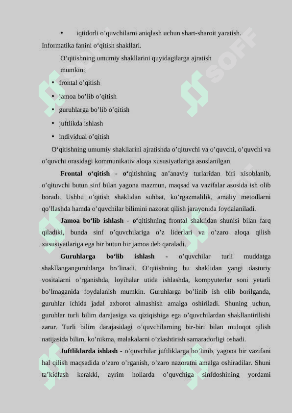 Informatikani o’qitishda guruhlarda ishlash texnologiyasi 3
