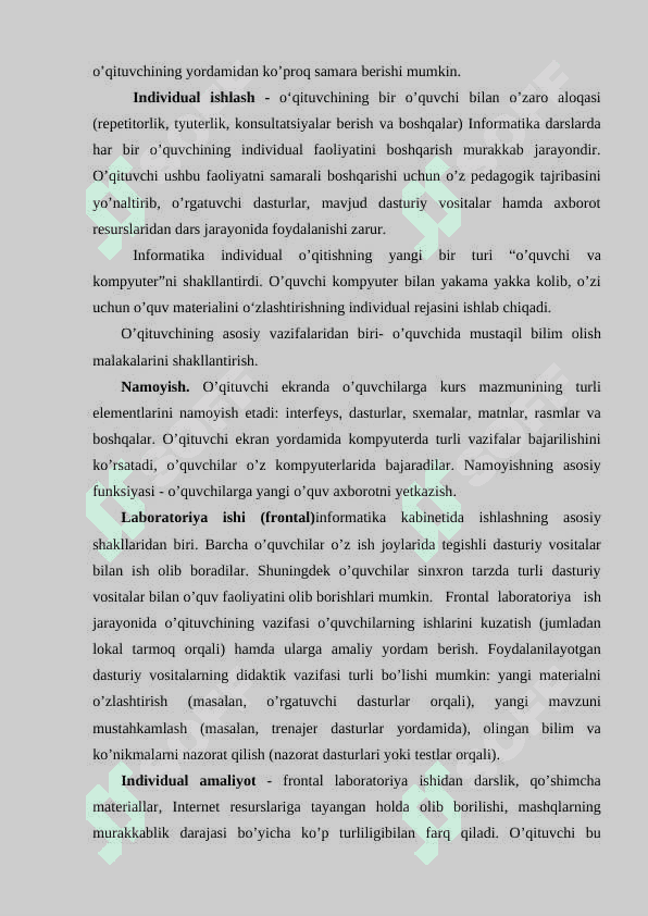 Informatikani o’qitishda guruhlarda ishlash texnologiyasi 4