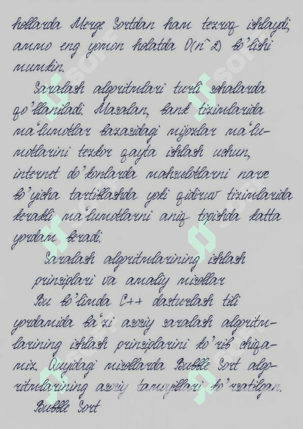 Saralash algoritmlari va samaradorliklari 7