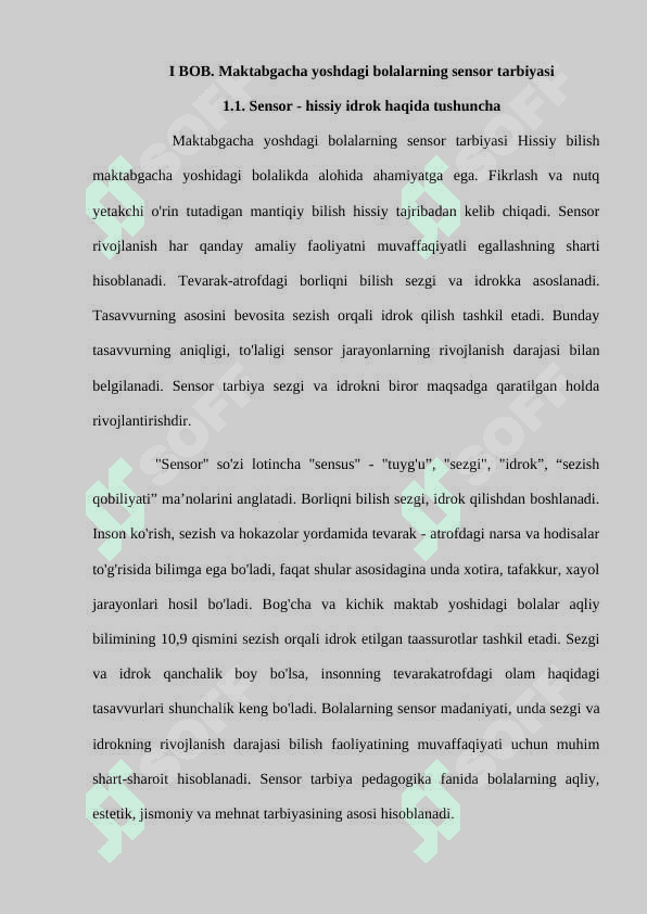 MAKTABGACHA YOSHDAGI BOLALARNING SENSOR TARBIYASI 5