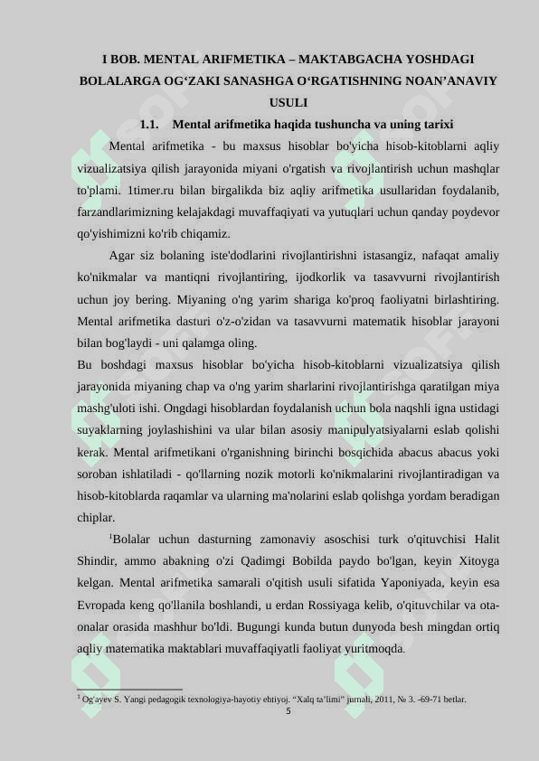 MENTAL ARIFMETIKA VOSITASIDA 6-7 YOSHDAGI BOLALARNING MATEMATIK TASAVVURLARINI SHAKLLANTIRISH 4