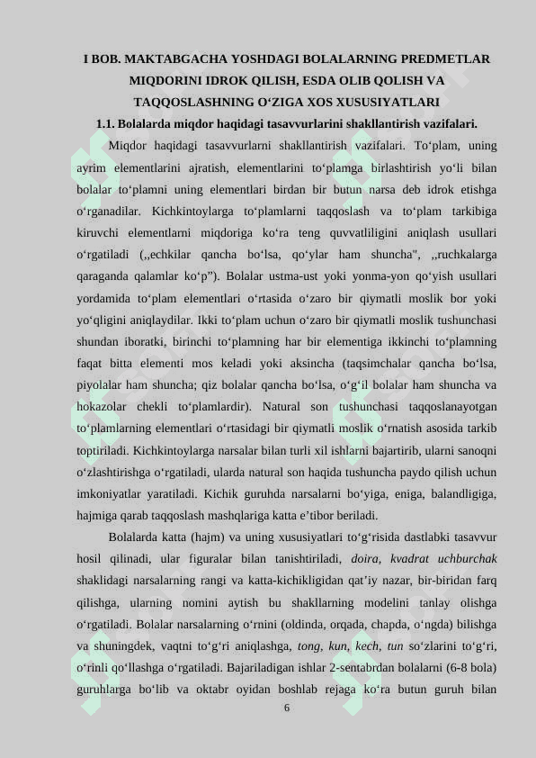 KICHIK GURUHDA MIQDORIY G‘OYALARNI SHAKLLANTIRISH METODIKASI 5