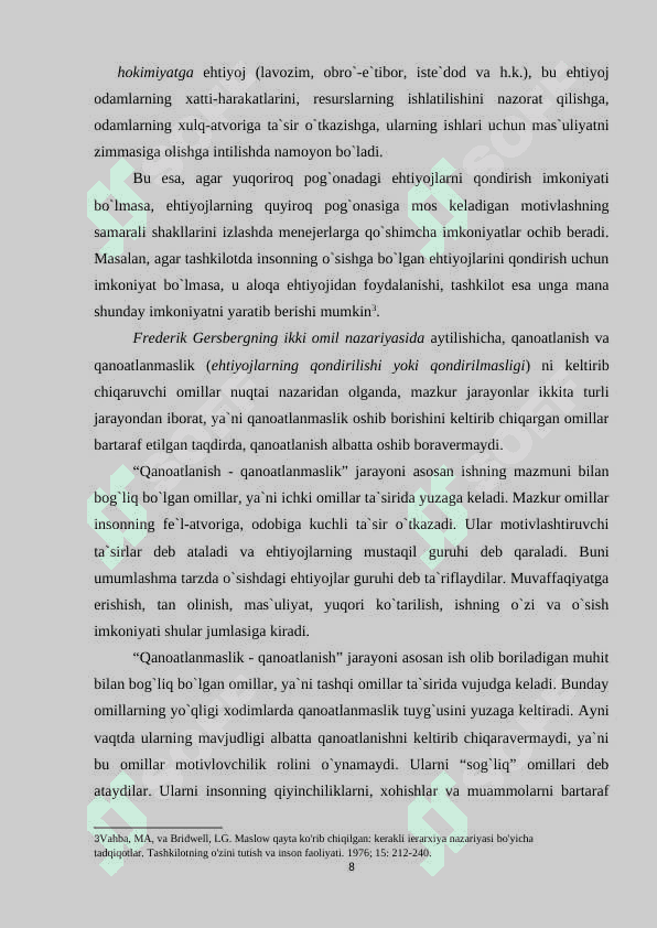 A.MASLOU KONSEPSIYASI. ROJERSNING INTEROSUBEKTIV QARASHLARI 7