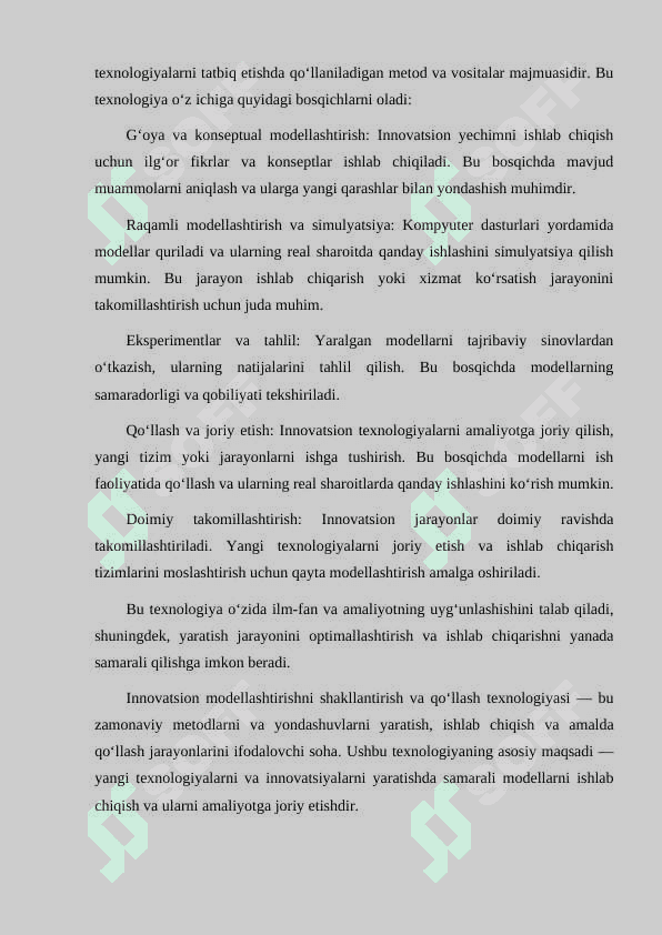 INNOVATSION MODELLASHTIRISHNI SHAKLLANTIRISH VA QO‘LLASH TEXNOLOGIYASI 3