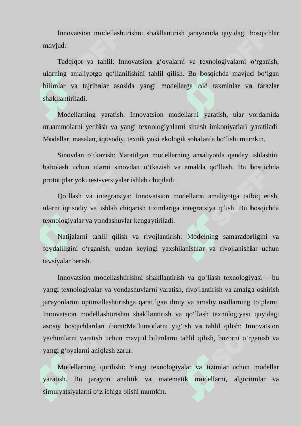 INNOVATSION MODELLASHTIRISHNI SHAKLLANTIRISH VA QO‘LLASH TEXNOLOGIYASI 4
