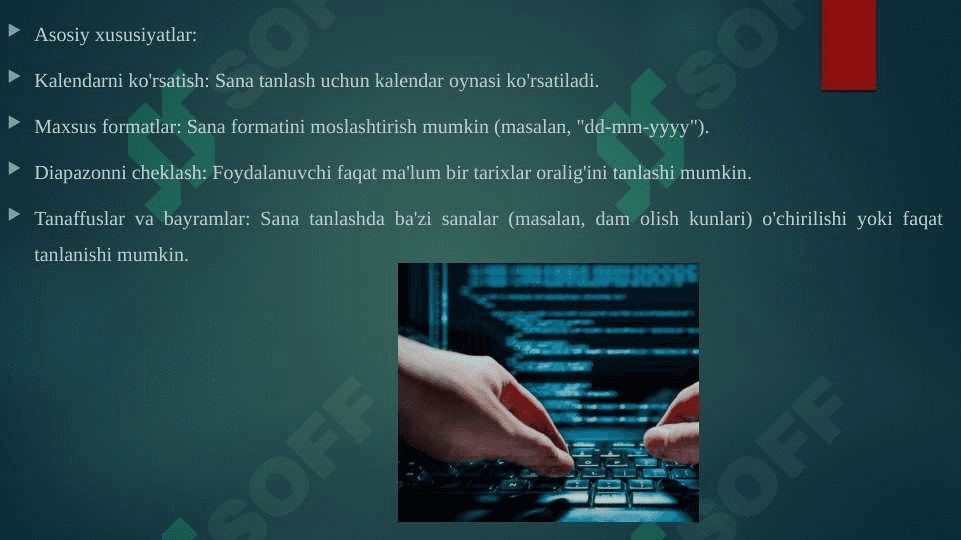 JQuery Ui vidjetlari: Datepicker, Dialog. Amaliy ko'rsatmalar 4