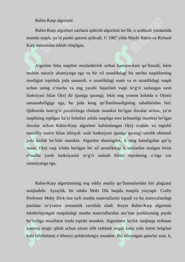 RABIN–KARP ALGORITMI 2