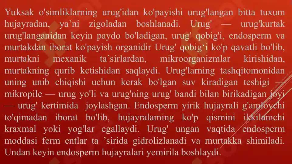 Sitoembriyologiya fanidan tayyorlagan mustaqil ta’lim ishi 2