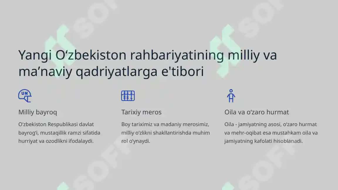 Yangi Oʻzbekistonda amalga oshirilayotgan maʼnaviy oʻzgarishlar 2