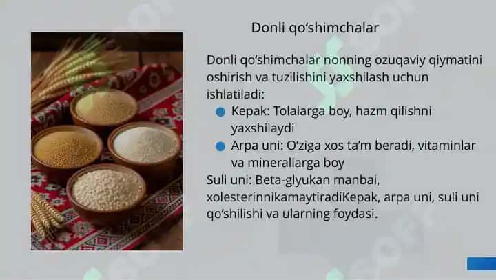 Non mahsulotlarini ishlab chiqarishda qo‘shimcha mahsulotlar 4