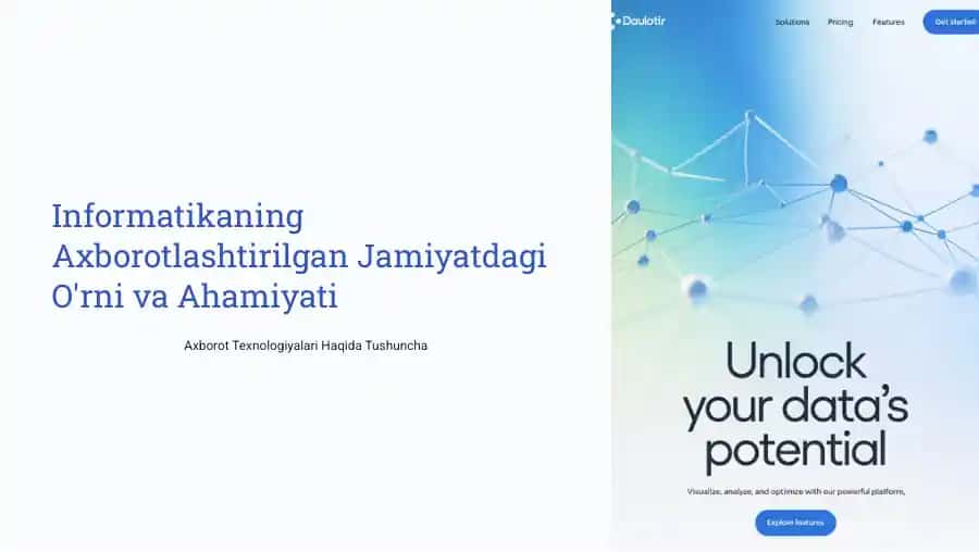 Informatikaning Axborotlashtirilgan Jamiyatdagi O'rni va Ahamiyati
