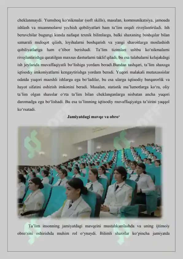 Hayot davomida ta’lim muvaffaqiyat vositasi sifatida 6
