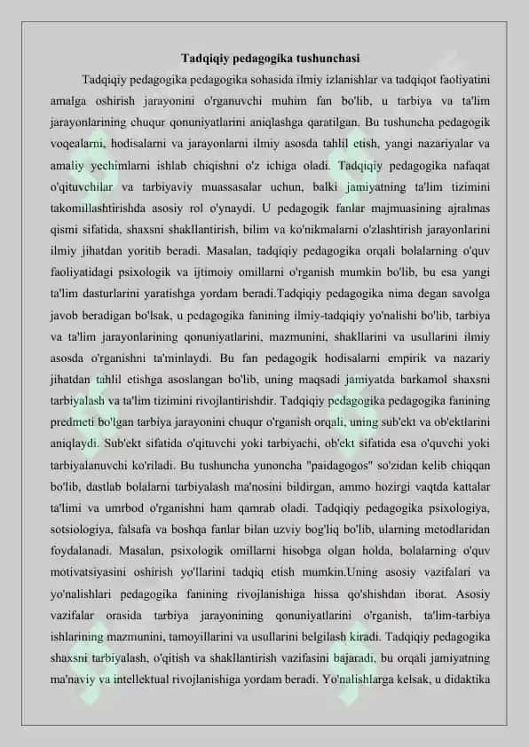 Tadqiqiy pedagogika va ta’lim amaliyoti 3
