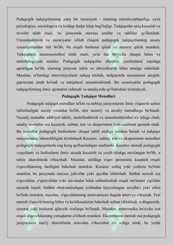 Tadqiqiy pedagogika va ta’lim amaliyoti 5