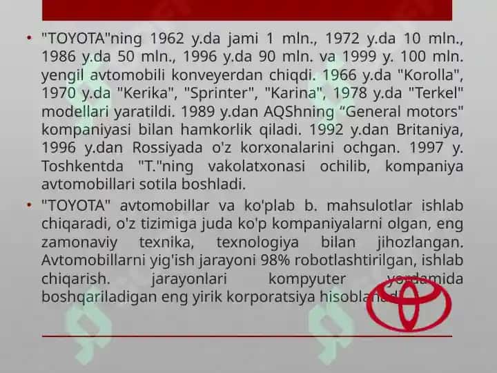 Toyota Motor Corporation 6