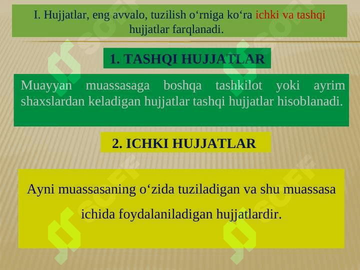 Hujjat turlari va uning zaruriy qismlari 4