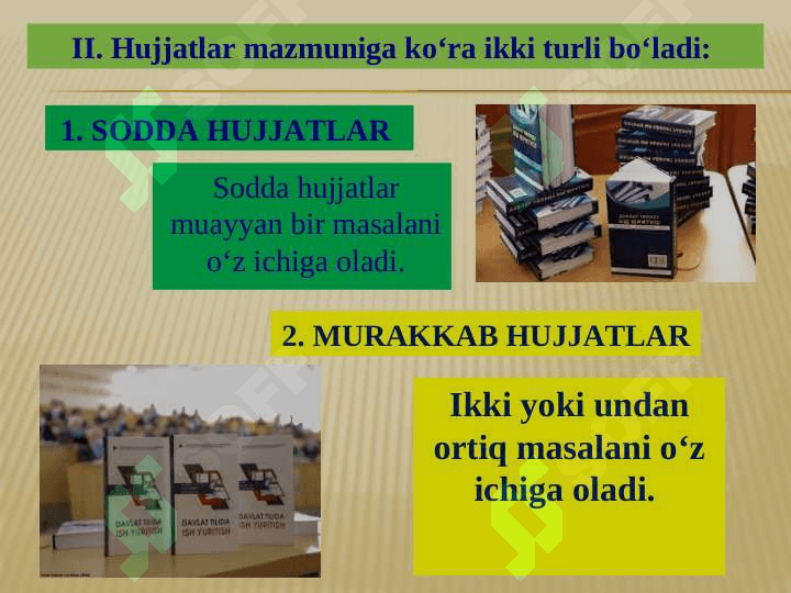 Hujjat turlari va uning zaruriy qismlari 5