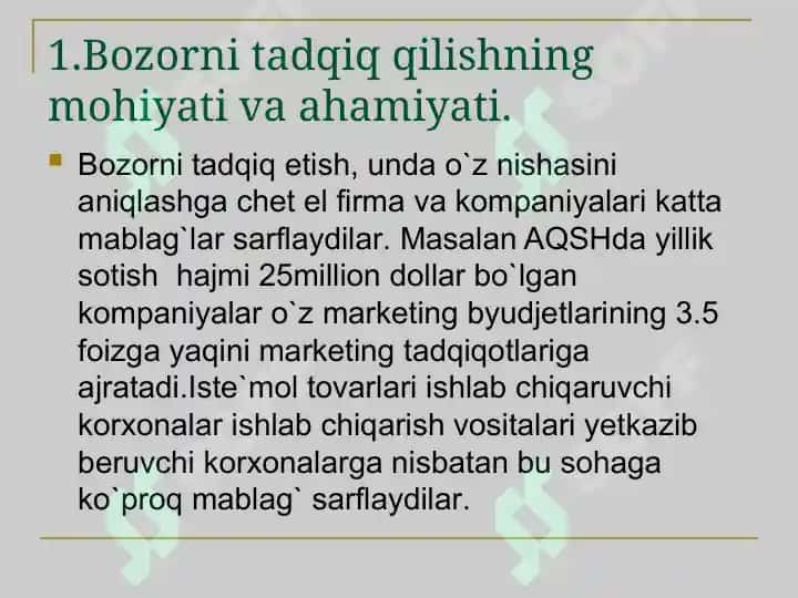 Marketingda bozor tadqiqotlari 3