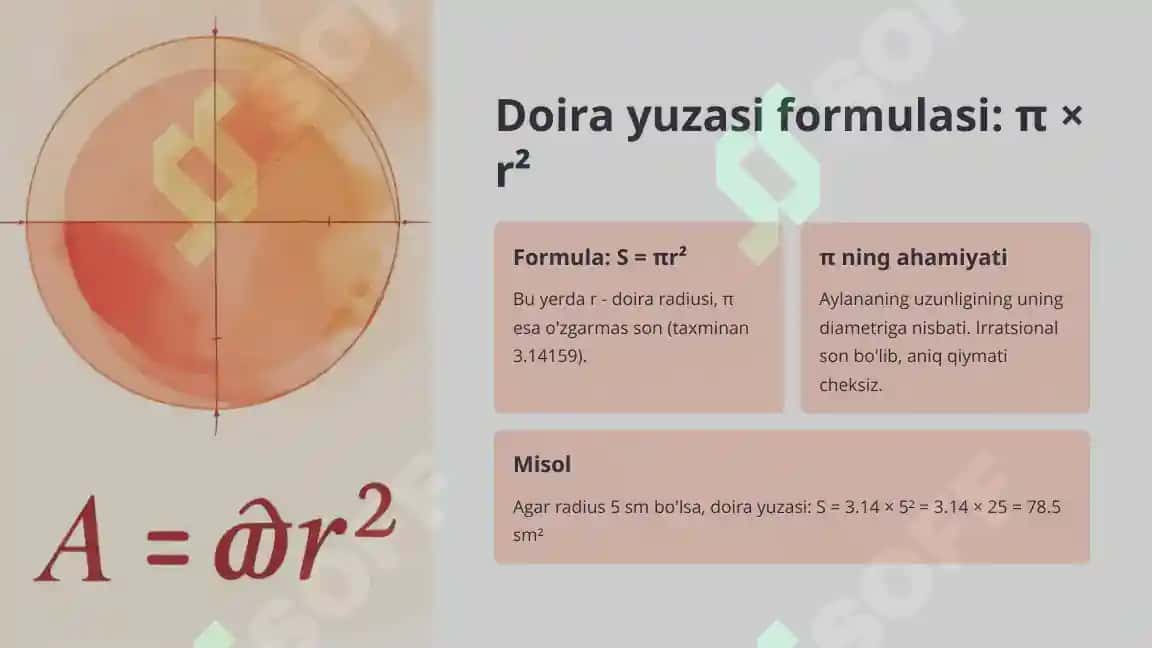 Doira va aylana elementlari. Geometriyaning ajoyib shakllari 4