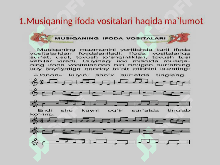 Musiqaning ifodasi va vositalari 2