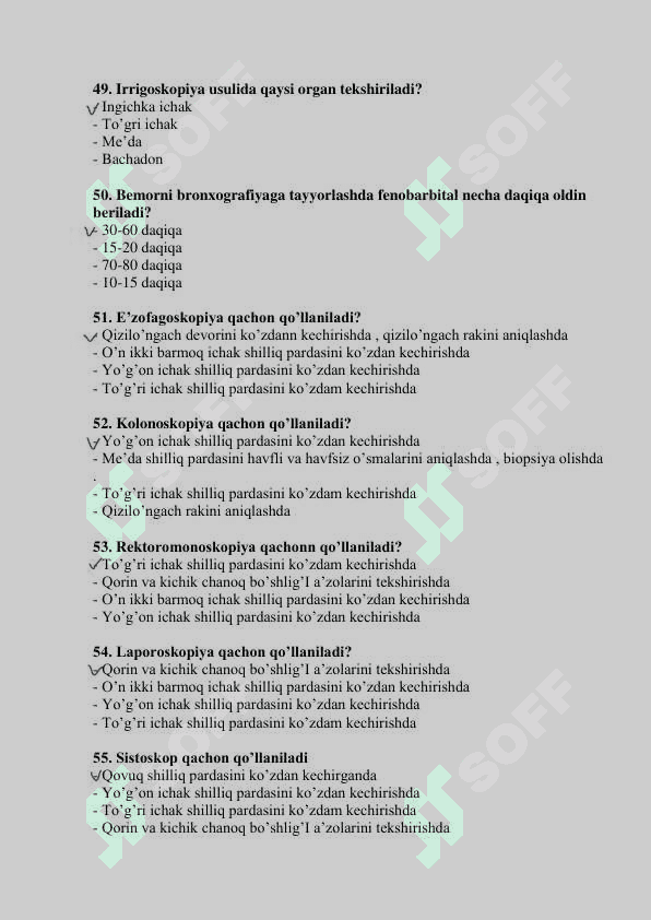 ТЕСТ саволлар Hamshiralik Oliy Toifa 8