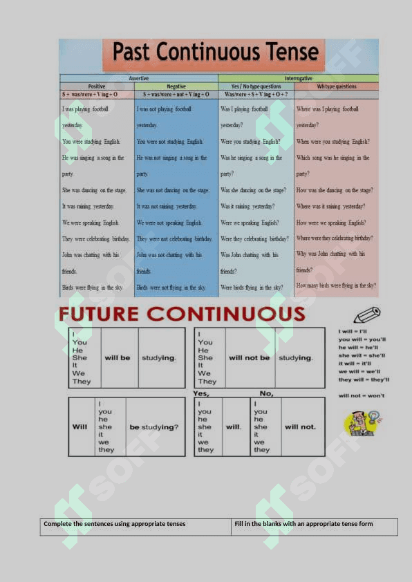 CONTINUOUS TENSES 3