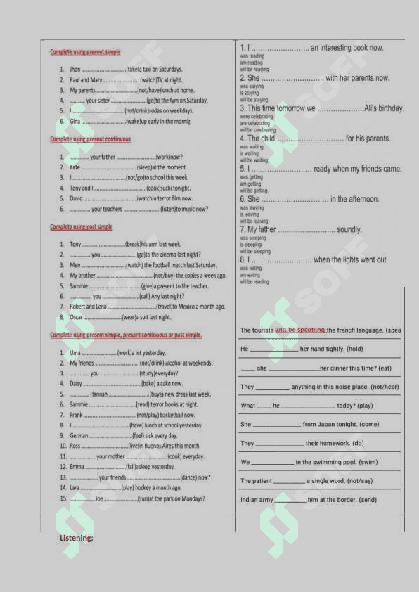 CONTINUOUS TENSES 4