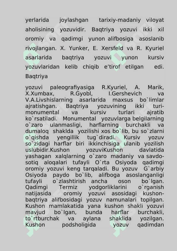 Qadimgi yozuvlar Xorazm, Kushon, Baqtriya, Oromiy yozuvlari 4