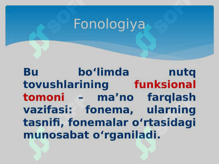 Tilshunoslik va uning bo‘limlari. Fonetika 3