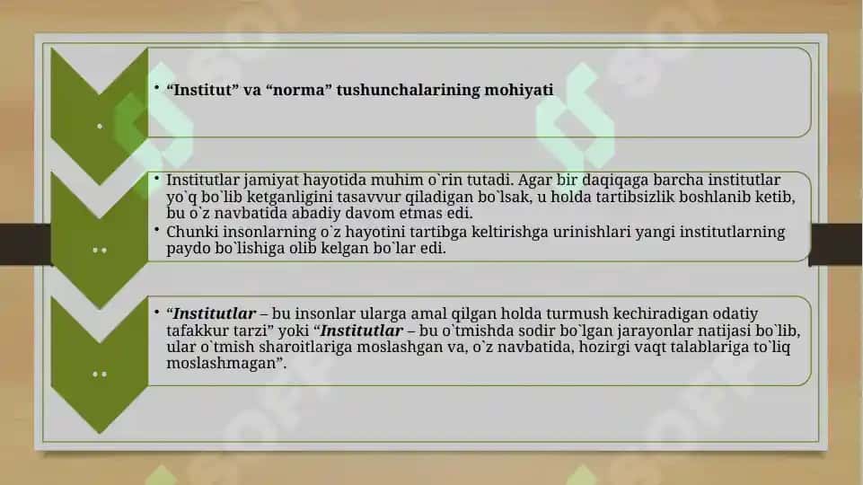Institutlar va jamiyatdagi rivojlanishdagi oʻrni 3